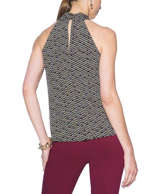 Outlet WHBM Mock-Neck Crepe Halter click to view larger image.