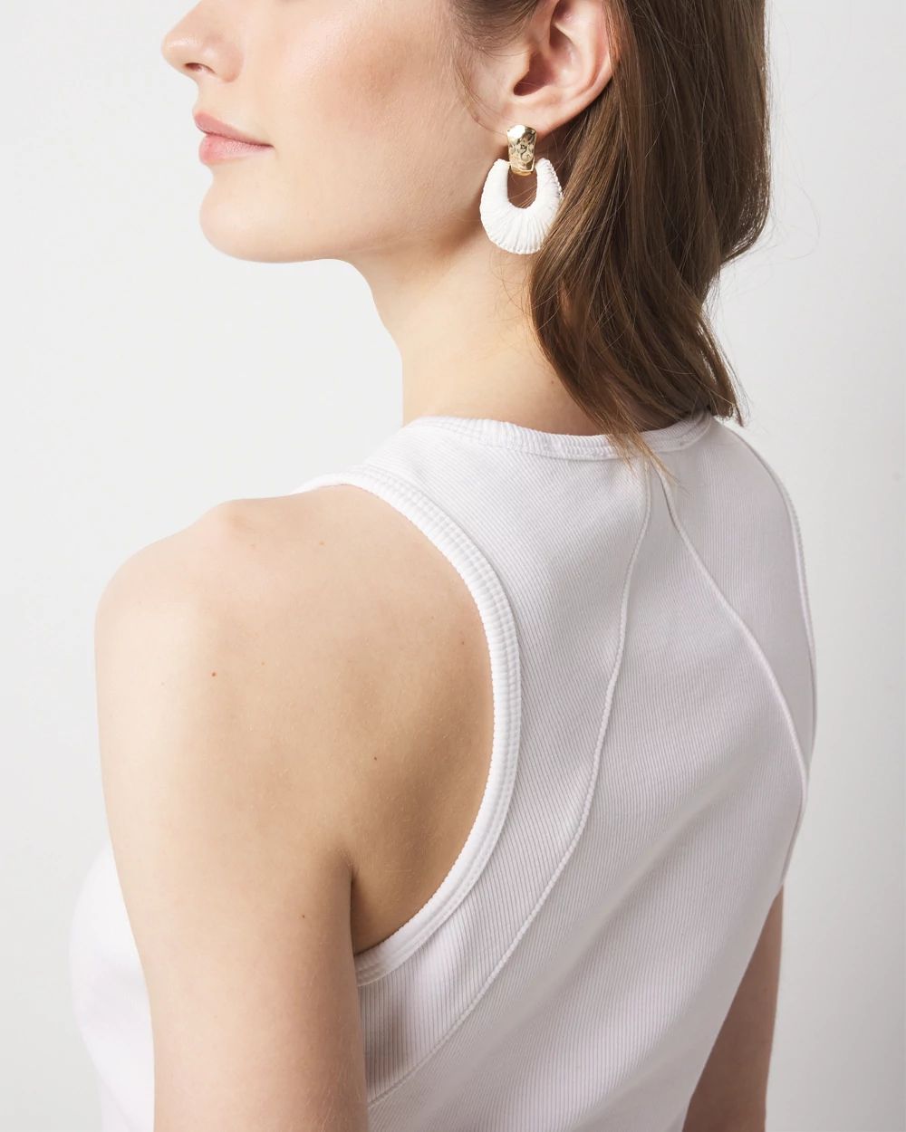 WHBM FORME™ Ribbed Stretch Racer Back Tank