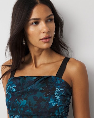Floral Ruched Satin Bustier click to view larger image.