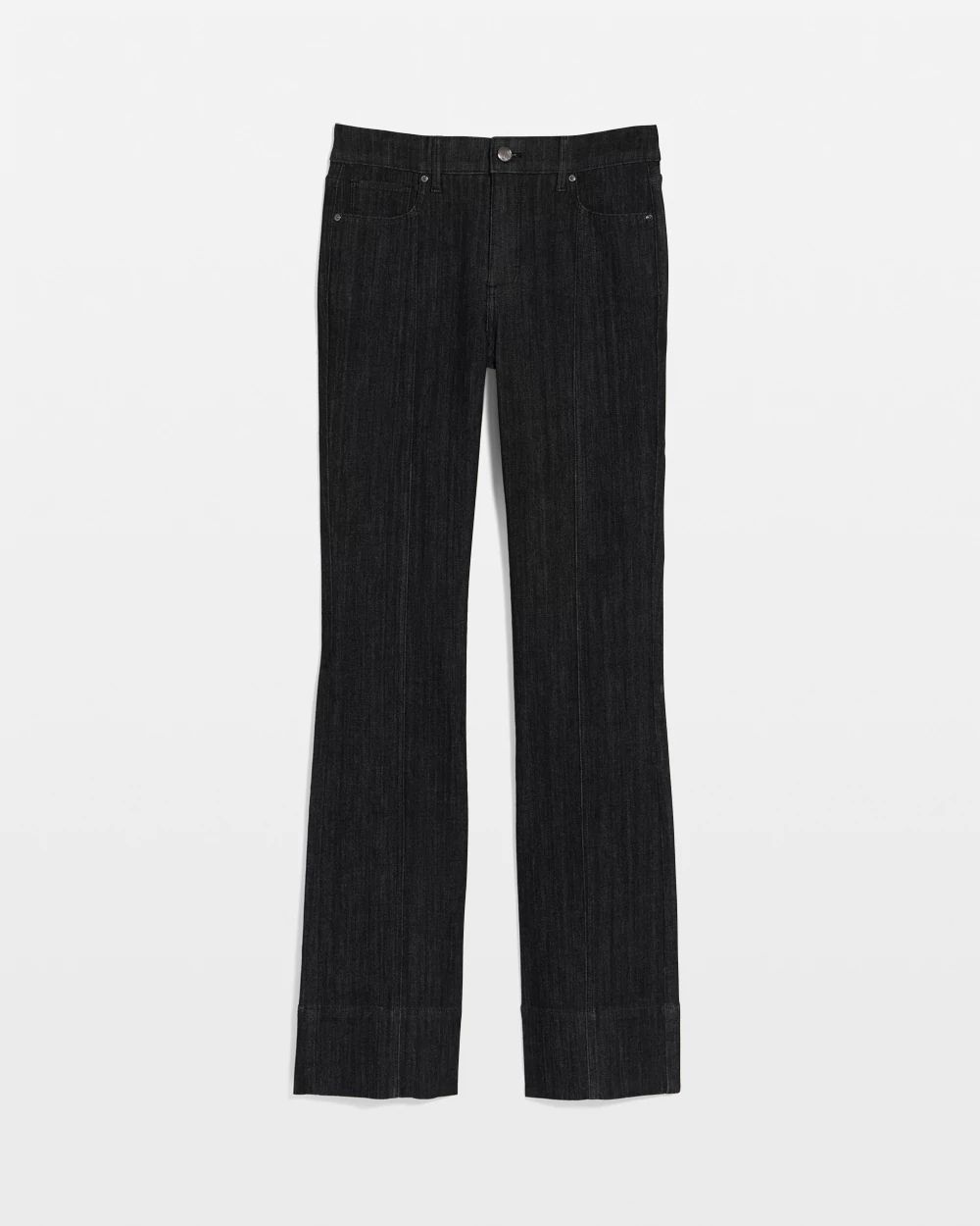 Petite Front Seam High-Rise Bootcut Jeans click to view larger image.