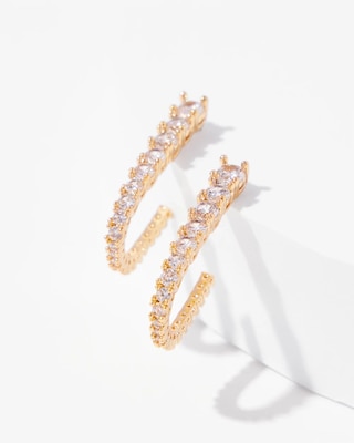 Crystal Hoop Earrings click to view larger image.