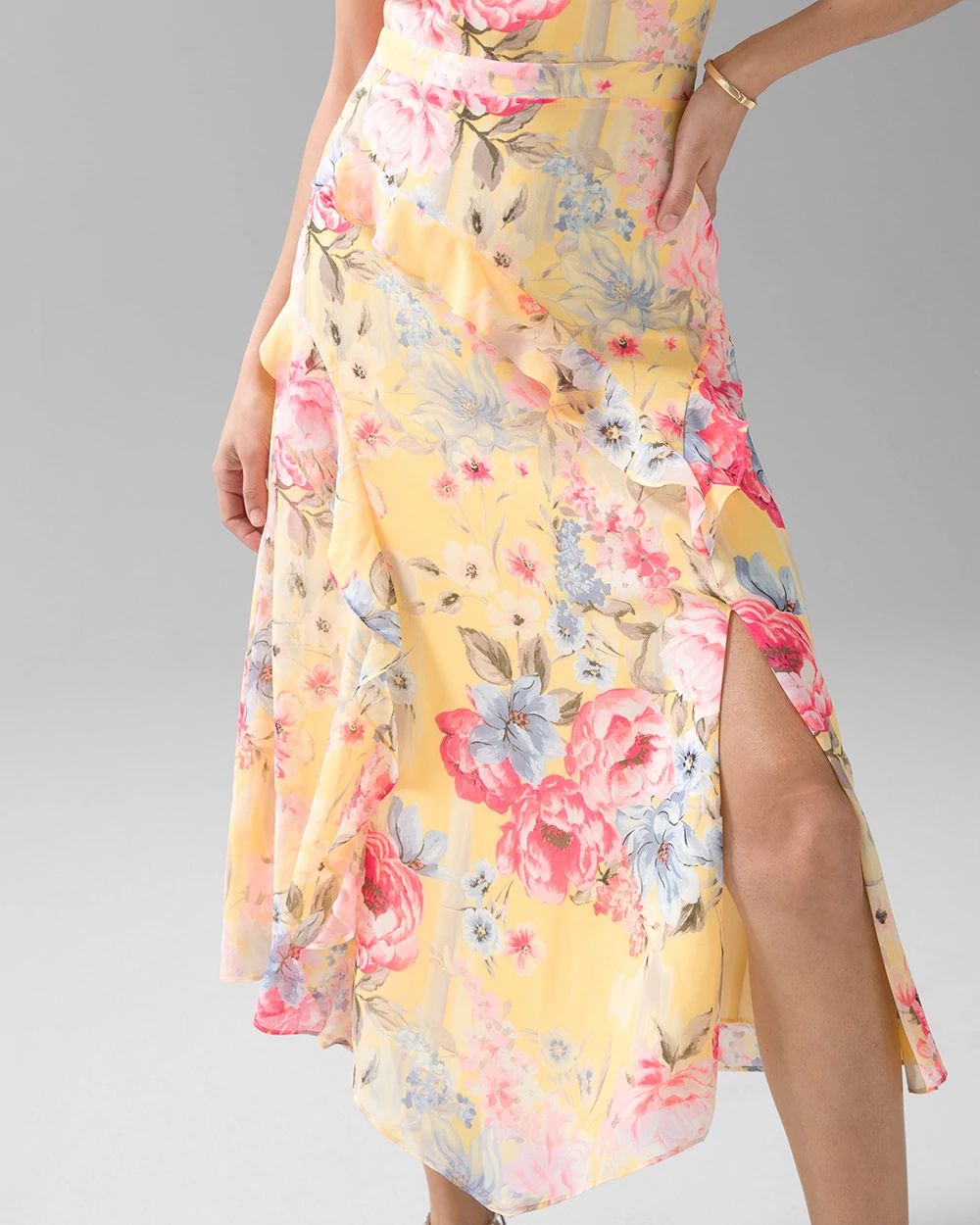 Sleeveless Ruffled Halter Midi Dress