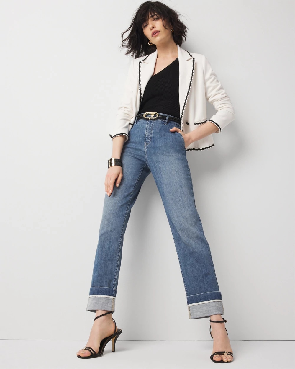 Extra High-Rise Cuffed Relaxed Straight Jean