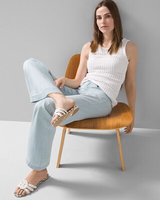 High-Rise Tencel Wide Leg Jeans
