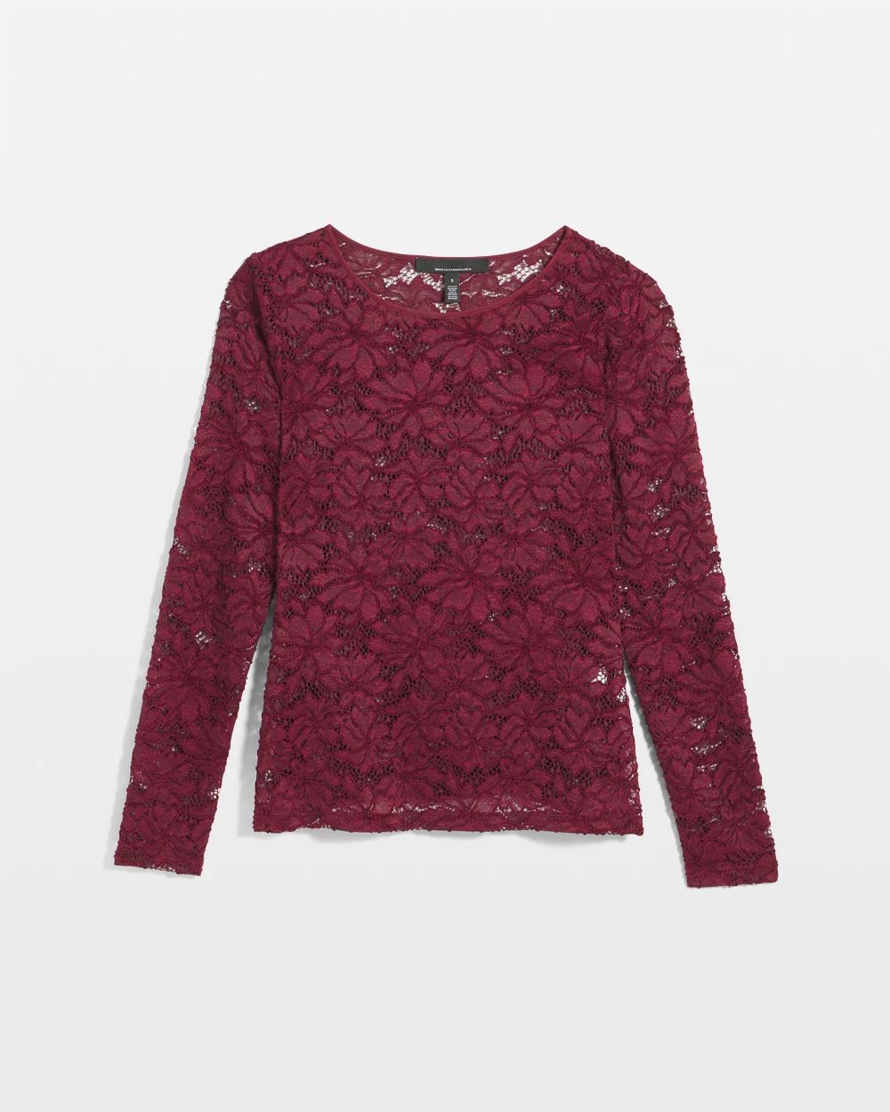 Lace Crew Neck Top click to view larger image.