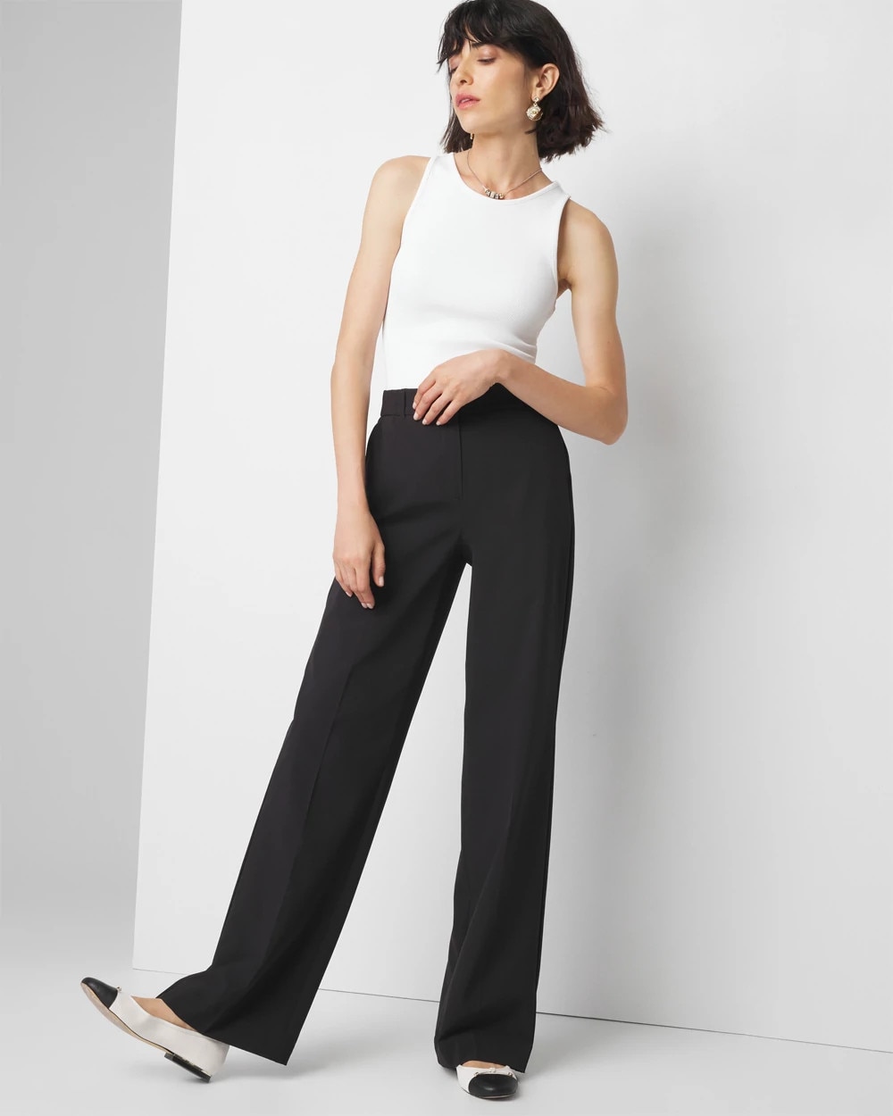 WHBM® Petite Lightweight Luna Wide Leg Trousers
