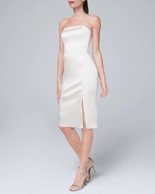 Satin Strapless Sheath Dress