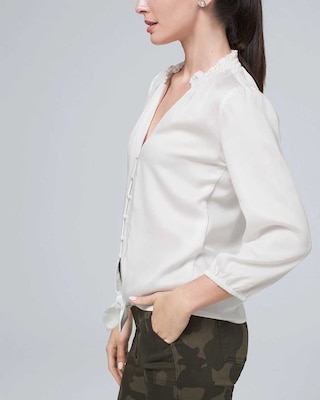 Pretty Essential Blouse With Tie Waist click to view larger image.