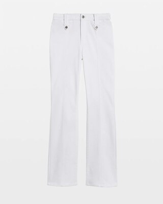 High-Rise Tab Bootcut Jeans