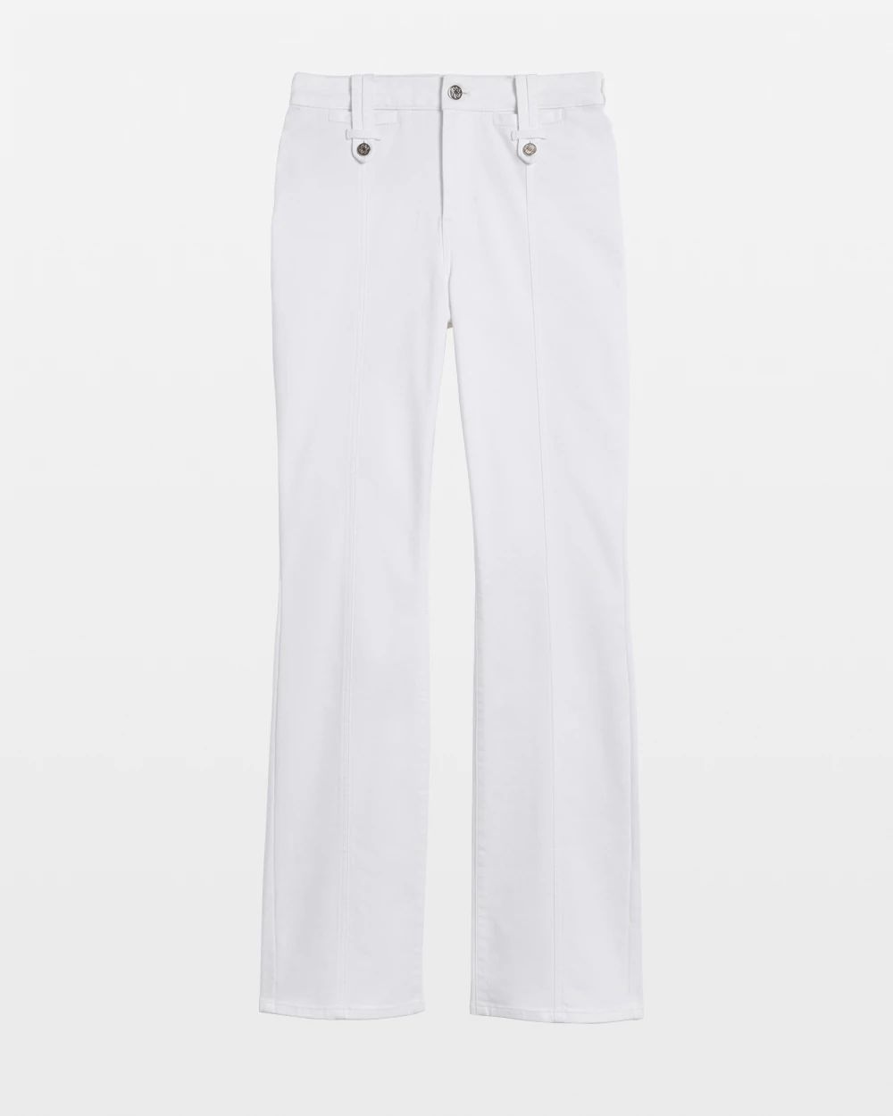 High-Rise Tab Bootcut Jeans