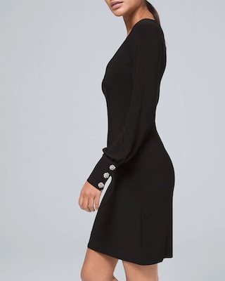 Petite Embellished Jersey Knit Dress click to view larger image.