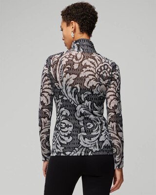 Long Sleeve Mesh Turtleneck