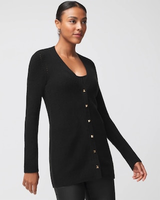 Petite Long Sleeve Boyfriend Cardigan