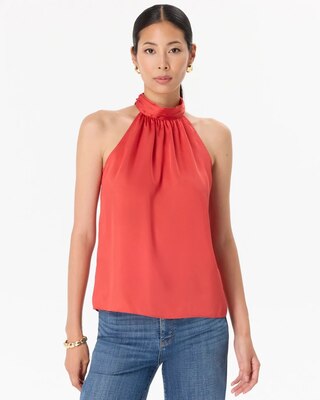 Mockneck Satin Shell