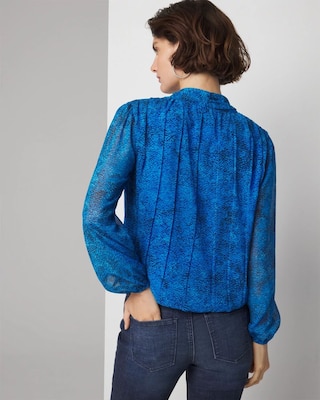 Cross Front Pleated Blouse click to view larger image.