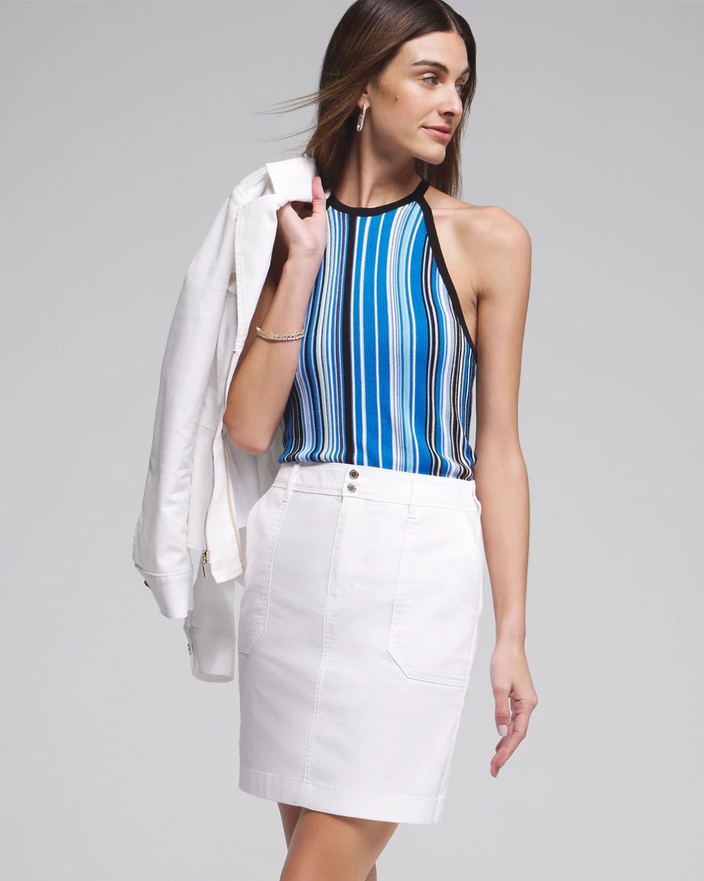 Outlet WHBM Utility Mini Skirt