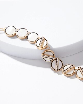 Circle Pearl Chain Necklace