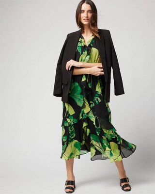 Sleeveless Ruffle Midi Dress