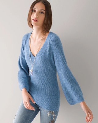 Three Quarter Drama Sleeve Sweater click to view larger image.