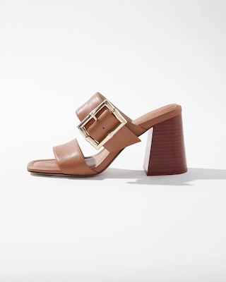 Bamboo Buckle Mid-Heel Sandal