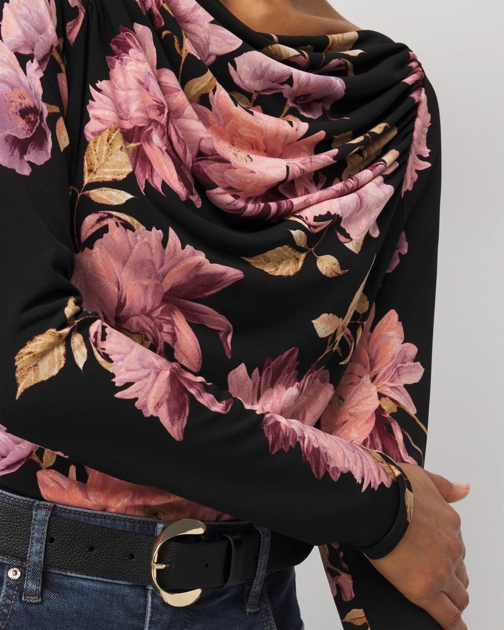 Cowl Neck Long Sleeve Top