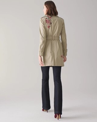 Embroidered Trench Coat