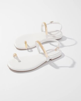 Gold Hardware Flat Sandal click to view larger image.