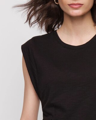 Lace-Up Peplum Tee click to view larger image.