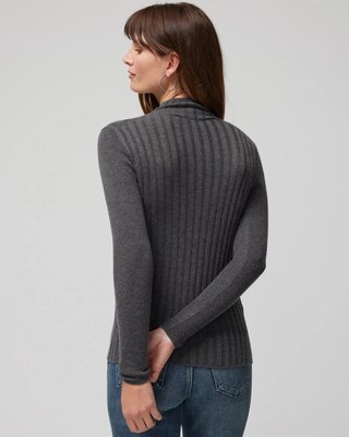 Long Sleeve Cashmere Blend Mockneck