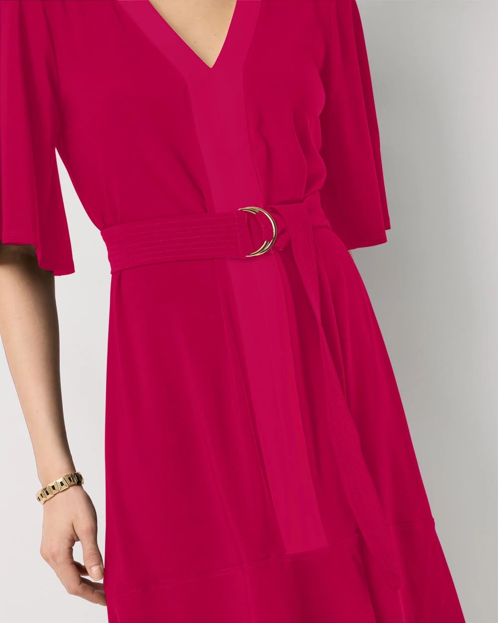 Petite Matte Jersey Belted Kimono Dress