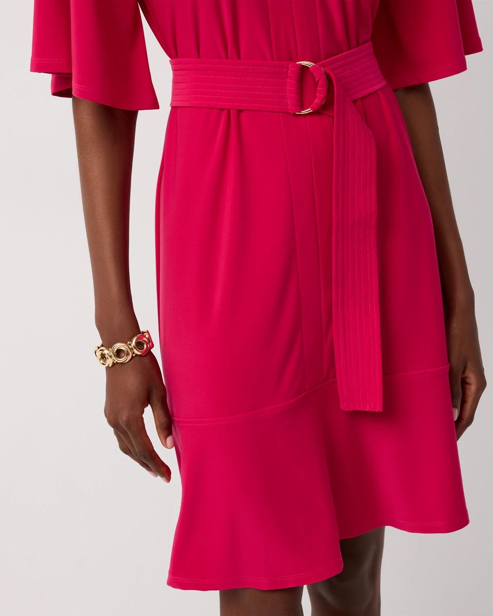 Petite Matte Jersey Belted Kimono Dress