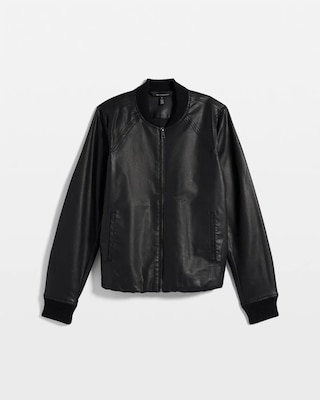 Petite Coated Bomber Jacket click to view larger image.