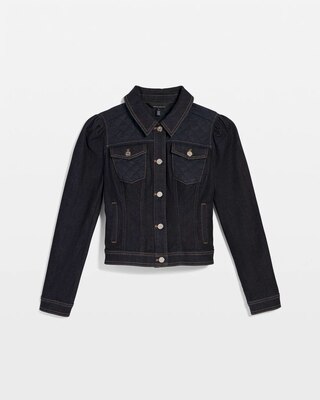 Petite Quilted Jean Jacket click to view larger image.
