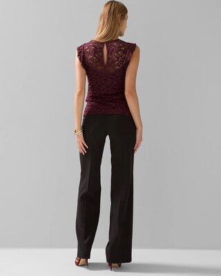 High-Neck Lace Shell