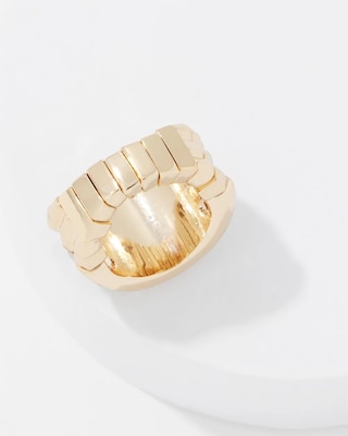 Sculptural Wave Stretch Ring click to view larger image.