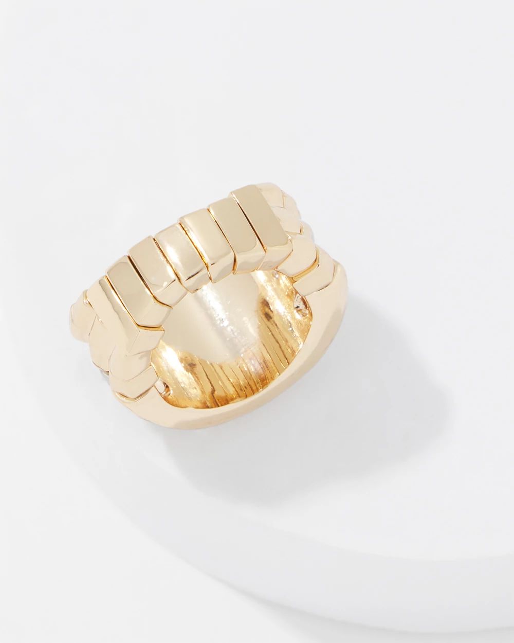 Sculptural Wave Stretch Ring