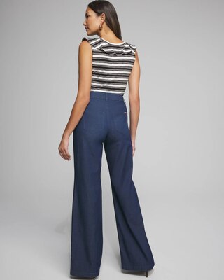 Outlet WHBM High Rise Wide Leg Jeans