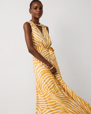 Crepe Sleeveless Maxi Dress click to view larger image.