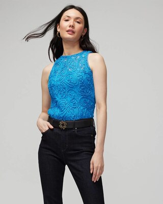 Sleeveless Lace Shell