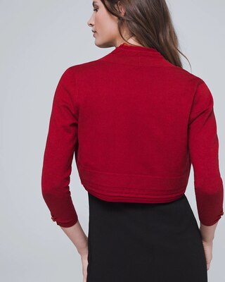 Black Chiffon-Trim Shrug