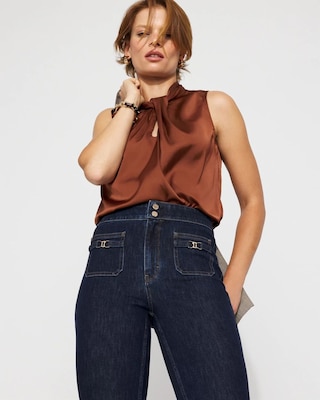 Satin Twist Neck Shell click to view larger image.