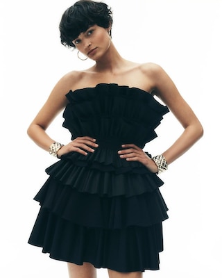 Tiered Ruffle Bustier Dress