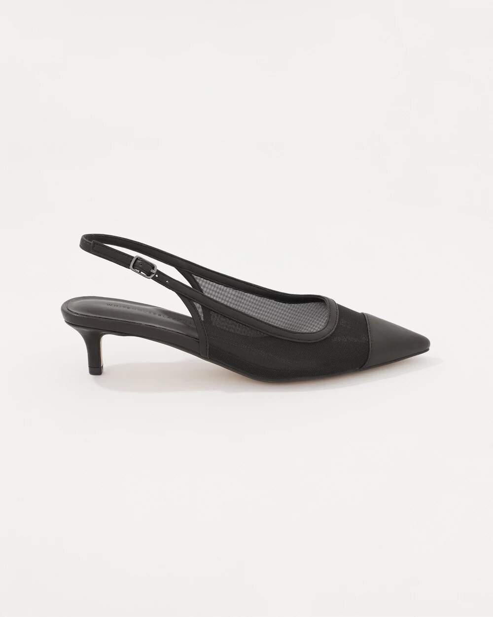 Mesh Kitten Heel Pump - image 3