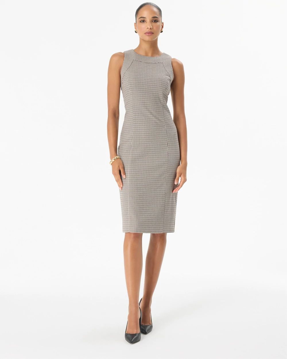 Houndstooth Sheath Dress