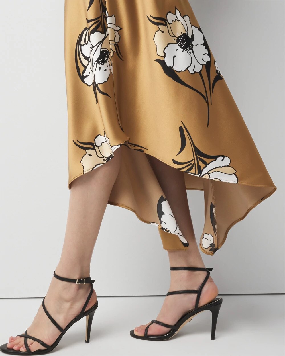 Satin Slip Midi Skirt