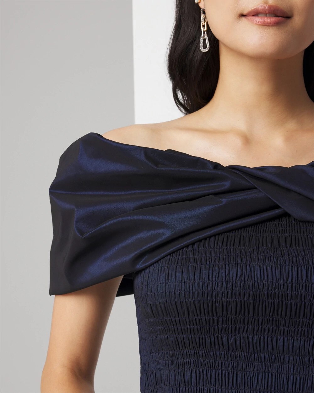 Off-the-Shoulder Taffeta Bustier