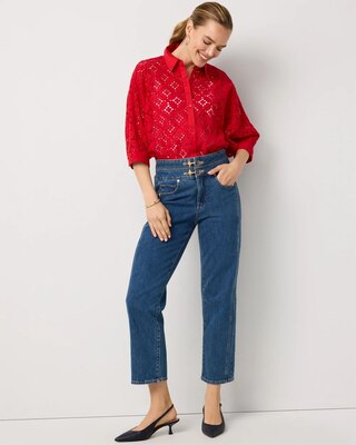 Extra High-Rise Straight Cropped Jean