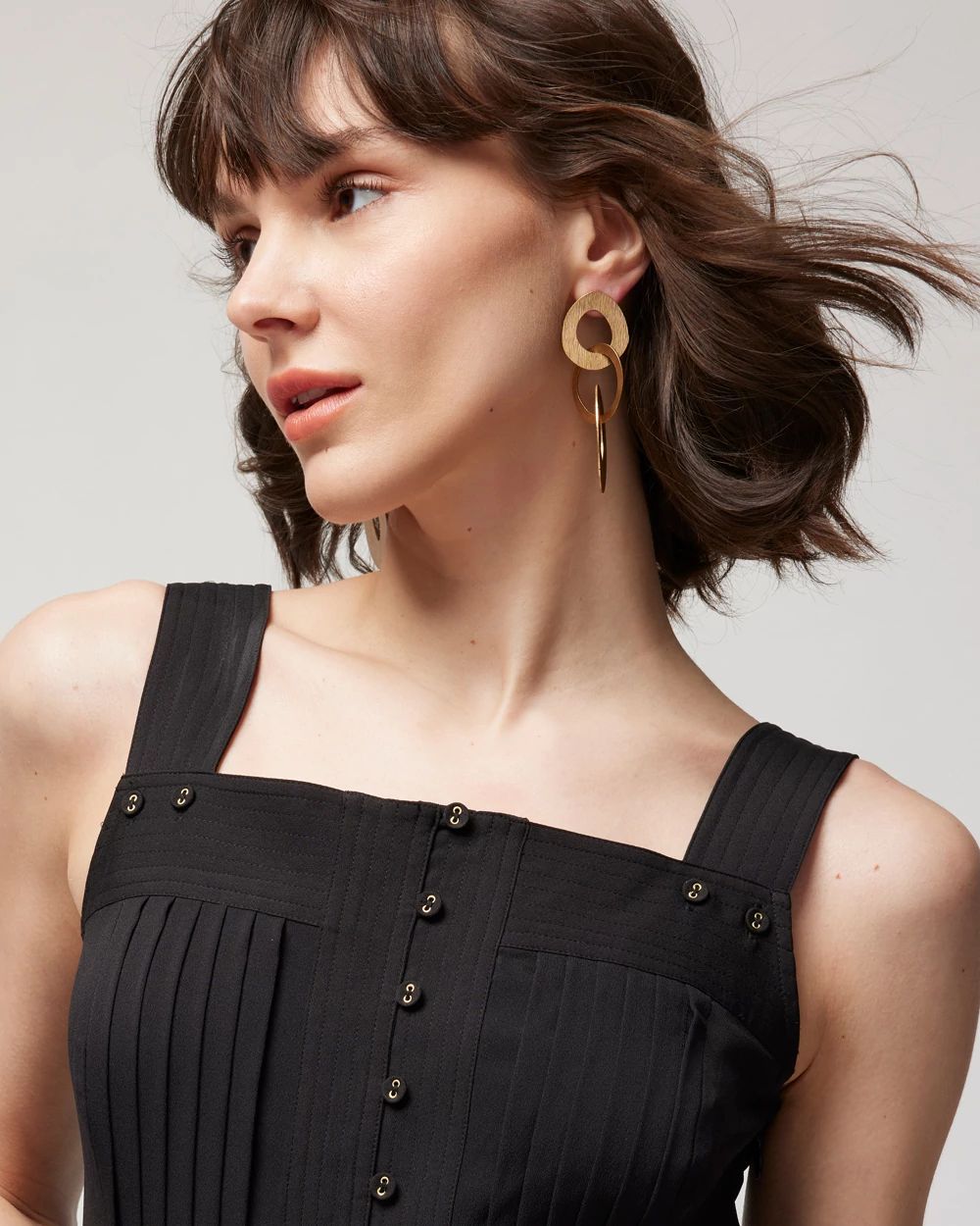 Pleated Utility Dress