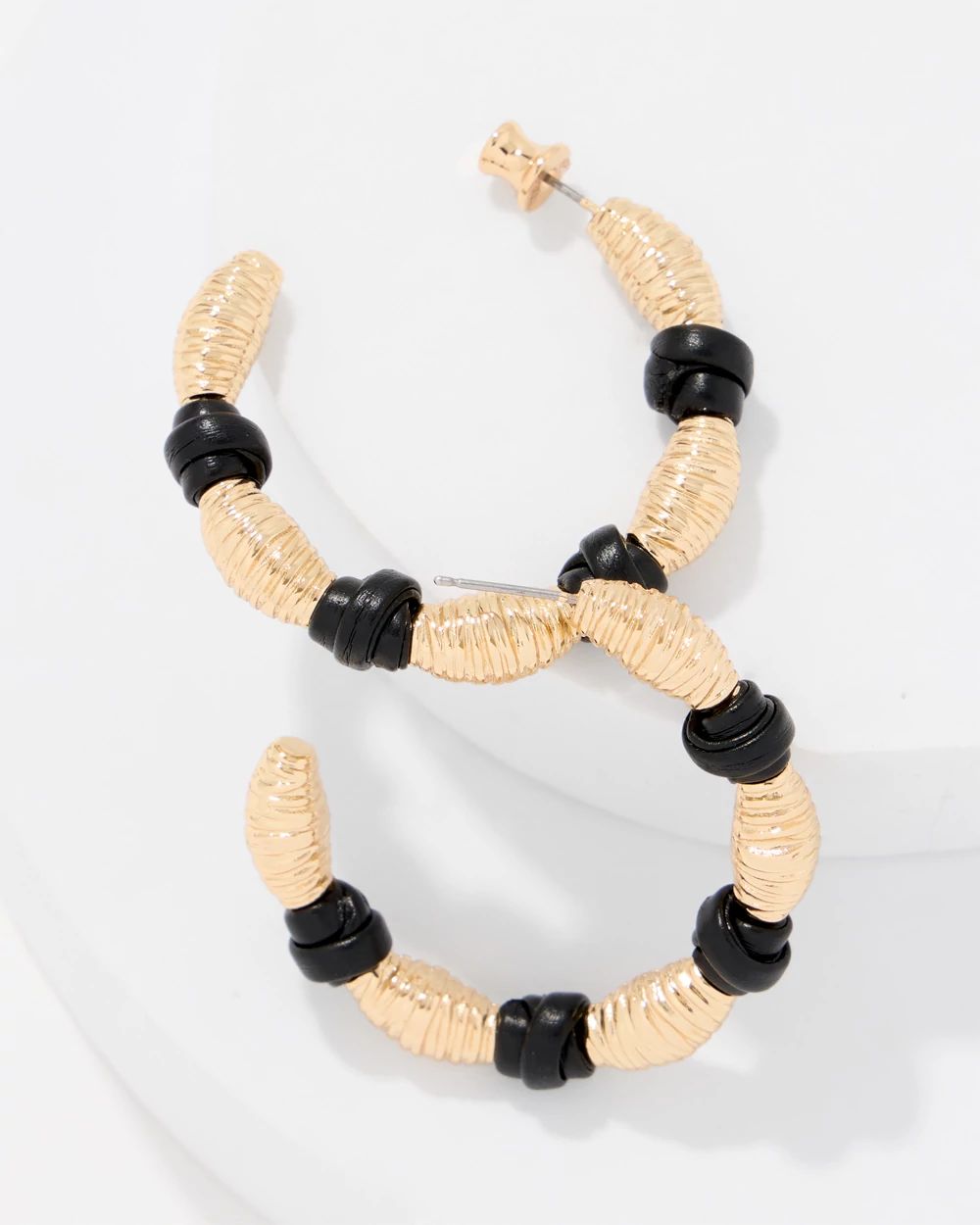 Corded Hoop Earrings