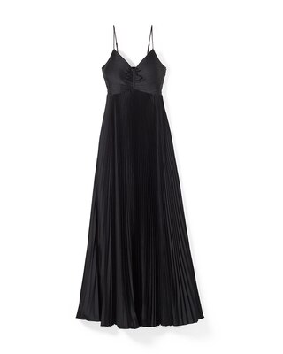 Satin Pleated Maxi Dress